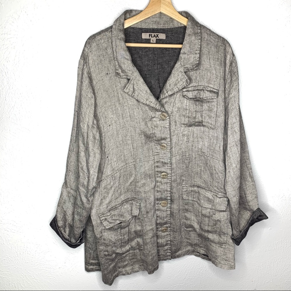 Flax Linen button down top
